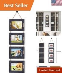 Stylish 4-Opening Rustic Picture Frame – Perfect Gift for Any Occasion, 5×7 Size