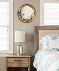 Vintage Decorative Wall Mirror Hanging Mirror round (Gold, 12.2 Inch)
