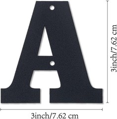 Sleek 3” Black Metal Address Numbers with Easy Installation Kit for Outdoor Use