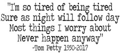 Tom Petty vinyl decal sticker laptop record Crawling Back to You quote