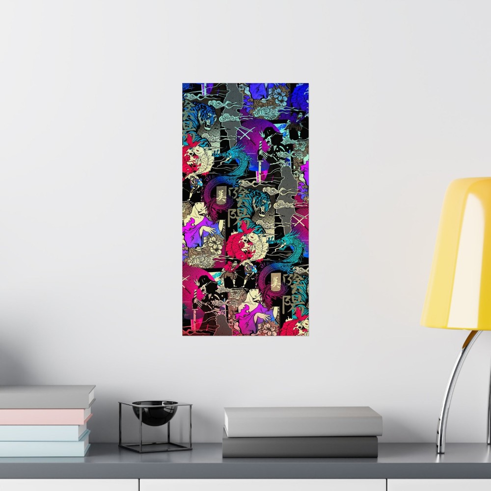 Modern Wall Matte Vertical Posters Japanese Popular Culture Design