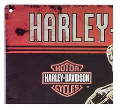 Harley-Davidson Embossed Racers Motorcycle Tin Sign – 15.75 x 12 inches