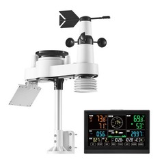 7 – in – 1 Wireless Weather Station, 7.5 – Inch VA Display, Solar Powered