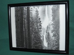 Upper & Lower Yosemite Falls *8×10 Framed Poster Print *Black & White *Framed VG