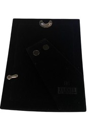 NEW Burnes of Boston 3.5″ x 5″ Black Picture Photo Frame Silver Trim With Box