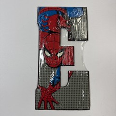 Marvel MCU Decor Wall Sign Dimensional Letter E Metal Tin Superhero Spider-Man