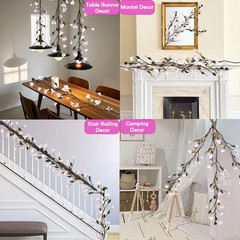 10 In. Magnolia Series Pink Artificial Magnolia Flower Tree Vine for Wedding Arc