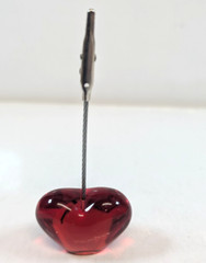 10 Heart Shaped Red Acrylic Plastic Picture Or Note holders