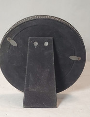Round Leather Heart Photo Frame «LOVE» by Kim Anderson’s Pretty as a Picture