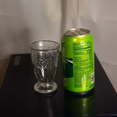 Vintage Embossed Clear Glasses – 4 oz – Nautical Star Pattern – Set of 2
