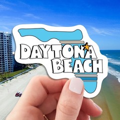 Daytona Beach Sticker Florida Laptop Computer Decal Car Bumper FL Road Trip