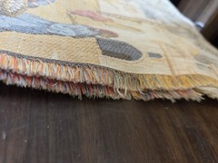 Woven Belgian Wall Tapestry Arabian Market Street Scene 57″x20″ Vintage