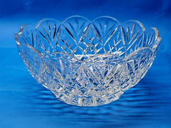Gorham Cherrywood Lead Crystal Bowl 10” Yugoslavia Vintage