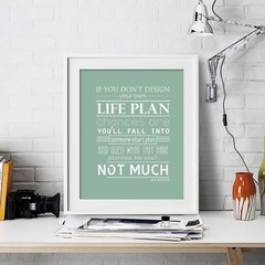 Jim Rohn Inspirational Wall Art Print Motivational Quote Poster Decor Gift Him