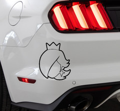 Rosalina Mario Bros Super Smash Bros In/Outdoor Matte Black Vinyl Decal 5.6×4.7″