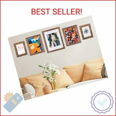 Califortree 5×7 Picture Frame – Can Display Photo 4×6 with Mat, Wood Frame with