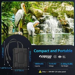 POPOSOAP 2600mAh Battery Backup for Solar Fountain Pump, 14.8V-16.8V Battery …