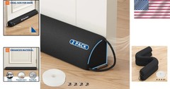 Versatile 30″ Door Draft Blocker 2 Pack Cotton Polyester Easy Install