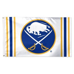 Buffalo Hockey Team White Memorable Flag 3×5 ft Sabres Fan Great Decor Banner