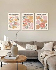 Framed Sage Green Boho Wall Art Set of 3 – Ready to Hang Canvas Prints