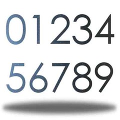 6-18in Metal Modern House Address Numbers