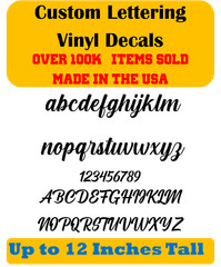 Custom Personalized Decal Vinyl Lettering Text Business Sign Calligraphy Script6