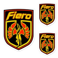 Fiero Stickers (3) Emblem Logo Badge Script