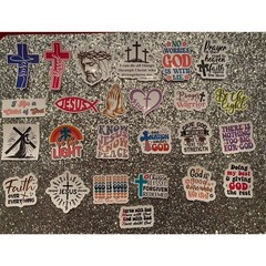 25 Waterproof Stickers Religious Sticker Set Christian Stickers Faith Stickers