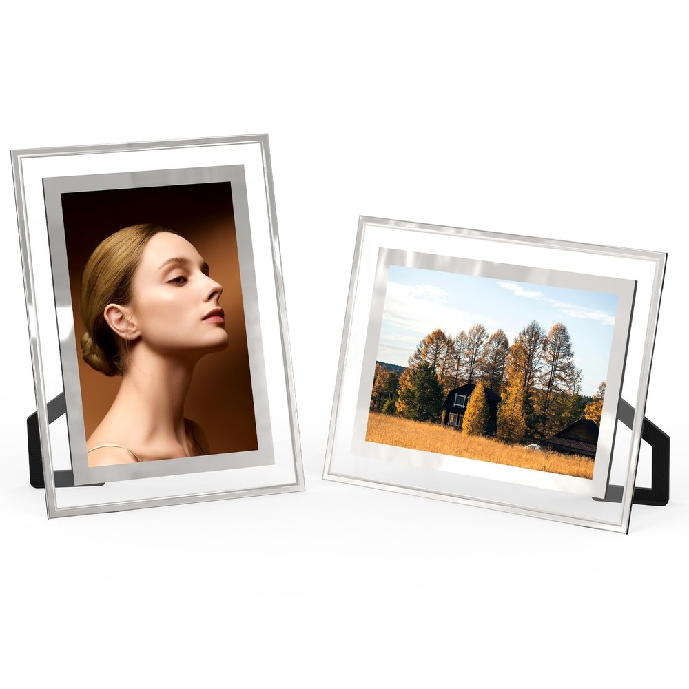 4×6 Picture Frames Set of 2, Desktop Clear Glass Photo Frame Horizontal or Ve…