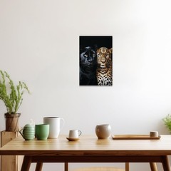 Leopard Canvas Wall Art Big Cats Wildlife Painting Jungle Animal Wall Decor W…