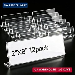 12 Pack Acrylic Photo Frames 2x 8 Inches Clear Picture Frames Plastic Collage Fr