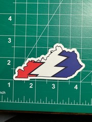 Kentucky Stealie – Grateful Dead – Laminated Vinyl Sticker 2″x3″