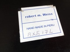 VTG Robert Weiss Peru Reverse Hand Painted hinged BOX 9″ x 2.5″ Original tag