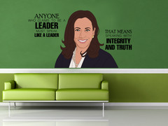 Home Lettering Art Kamala Harris Inspirational Leader Quotes Vinyl Wall Decal