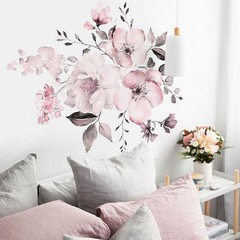 Accessories Sticker Decals Decor Decoration Flower Home Living Room Pink