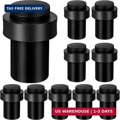 Chumia 10 Pcs Door Stopper Mounted Floor Stops Stainless Steel Cylindrical Stopp