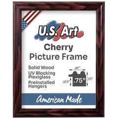 US ART Frames .75″ Cherry Maroon Solid Poplar Wood Picture Poster Frame, S-Lot
