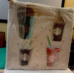 Starbucks Inspired Frappuccino Wall Art Canvas Coffee Bar Decor 14×14 Framed