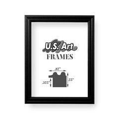 US Art Frames 6 By 9-Inch Traditional Black 0.75 Inch Picture Frame 75SWB