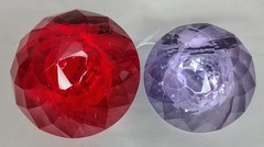 Vidali Collection Glass Crystal Cut Art Deco Mushrooms Lot of 2