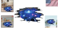 Cosmic 3D Wall Murals – Waterproof Removable Galaxy Decals for Kids’ Rooms
