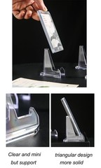 50 Packs Card Display Stand 2.2 inch Acrylic Easel Mini Card Stand for Sports