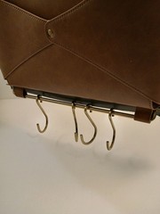 Threshold Mail Pouch With Hooks Entryway Faux Leather