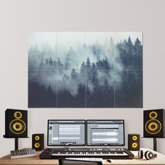 Uimoso 8 Pack Art Acoustic Wall Panels 15.8 x 11.8 inch Self-Adhesive Forest