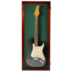Guitar Display case Cherry Finish Hardwood Guitar display case with felt