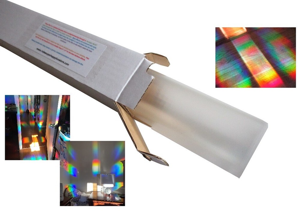 Diffraction Grating Film – Window Suncatcher and Rainbow Maker -18″ x 24″