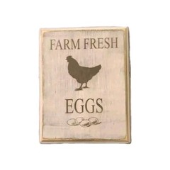 Primative Wooden Farmhouse Farm Fresh Eggs Country Sign Ready To Hang 8.5×11″