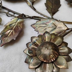 Vintage 1978 Brass Copper Metal Butterfly Wall Art George Good MCM HW Regency