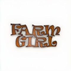 Rustic Metal Farm Girl Sign – Country Wall Decor Ranch Art 11.5” x 7.5”