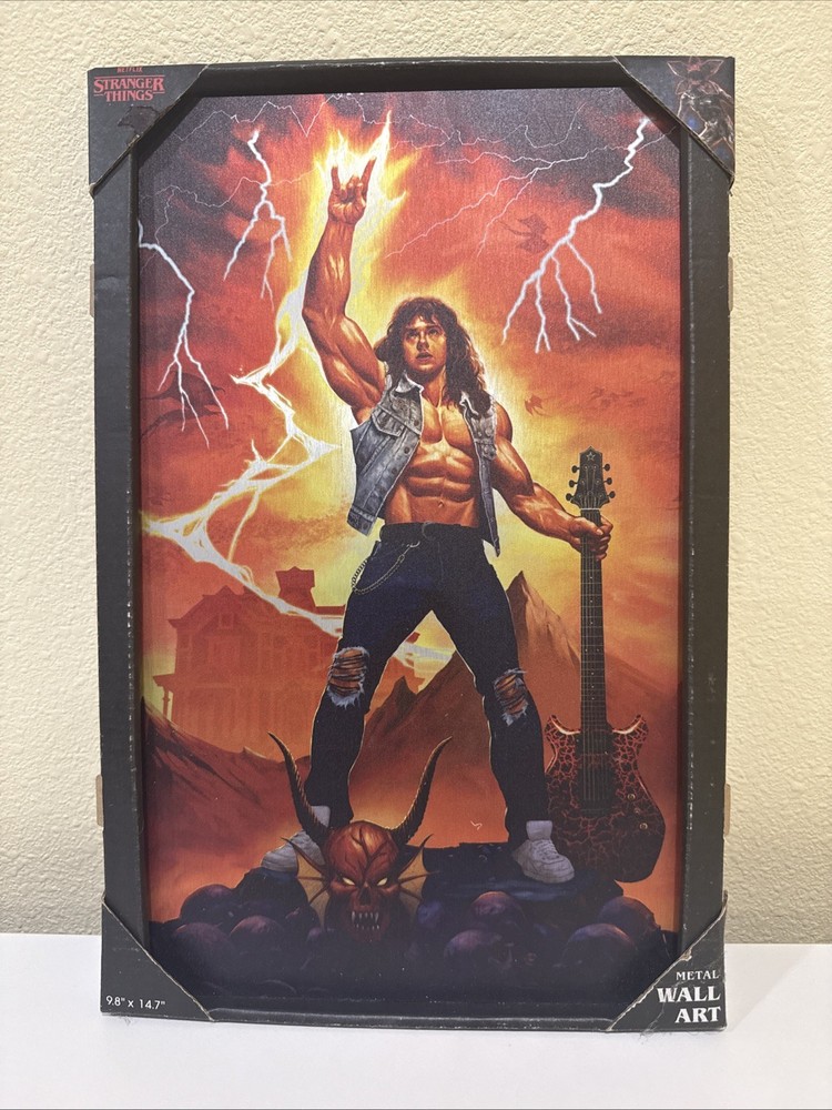 Stranger Things Eddie Rock Metal Wall Art Sign Plaque 9.8×14.7 NEW